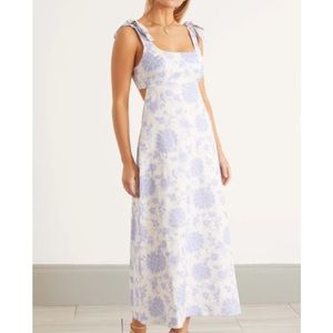 Zimmermann Blue Floral Postcard Midi dress